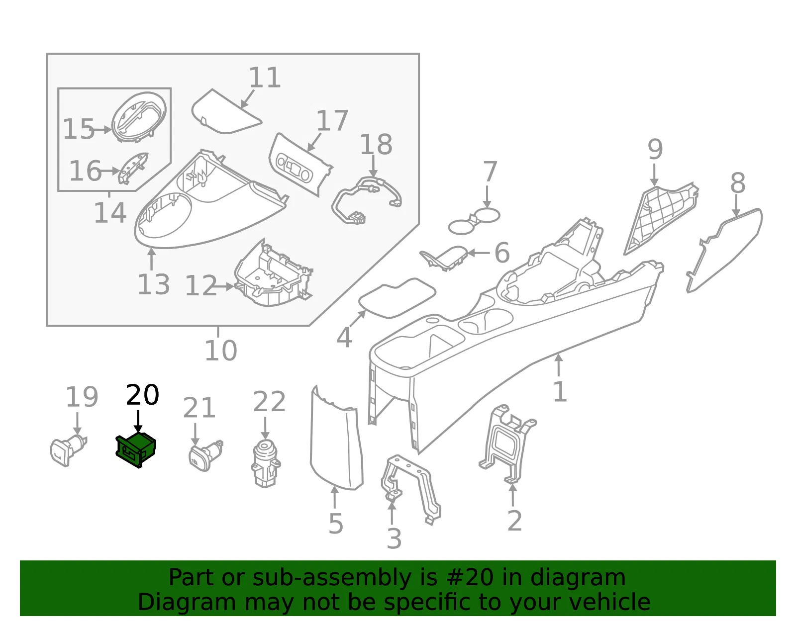Auxiliary Jack - Kia (96120 B2000CA) - view 3