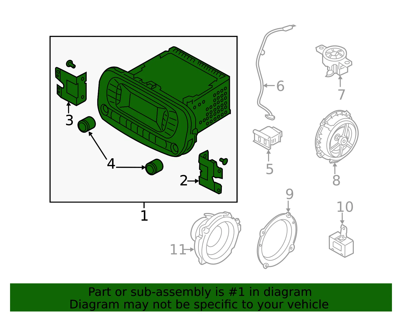 Radio - Kia (96170-B2090CA) - view 2