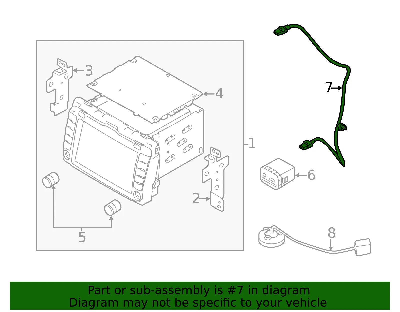 Cable - Kia (96198-3W000) - view 2