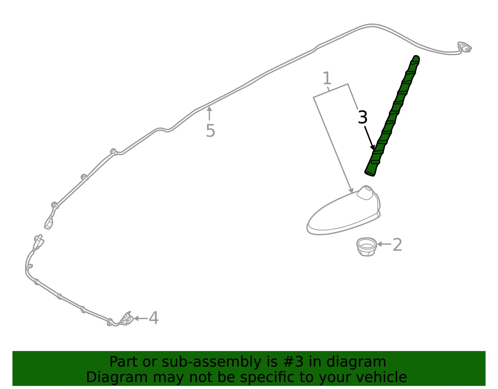 Antenna Mast - Kia (96201-H8100) - view 2