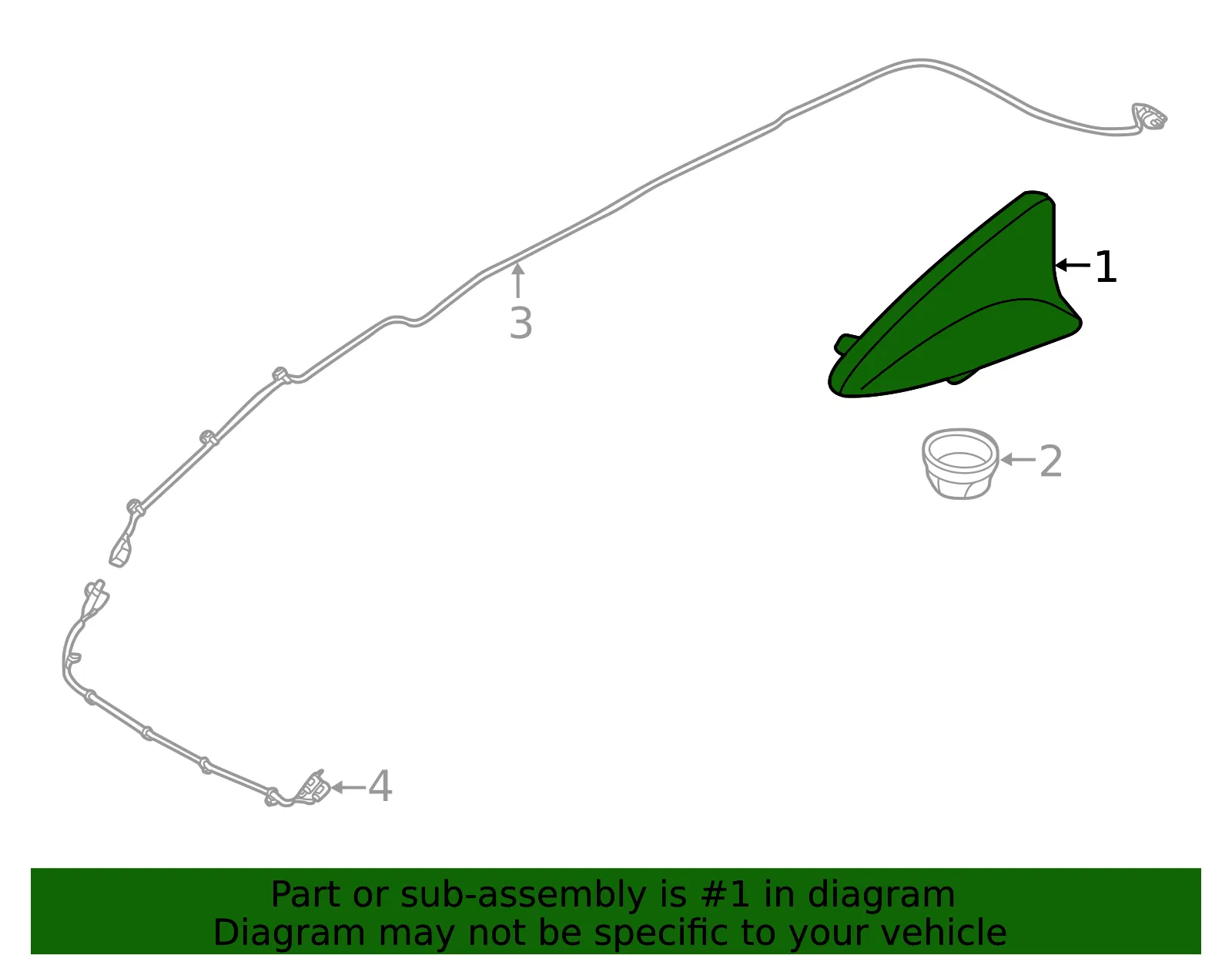 Antenna Assembly - Kia (96210-D9300A3R) - view 2