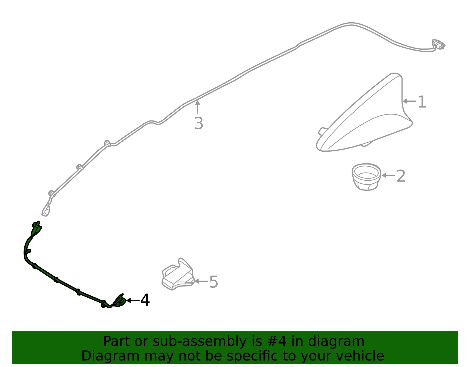 Antenna Cable - Kia (96220-F1600) - view 2