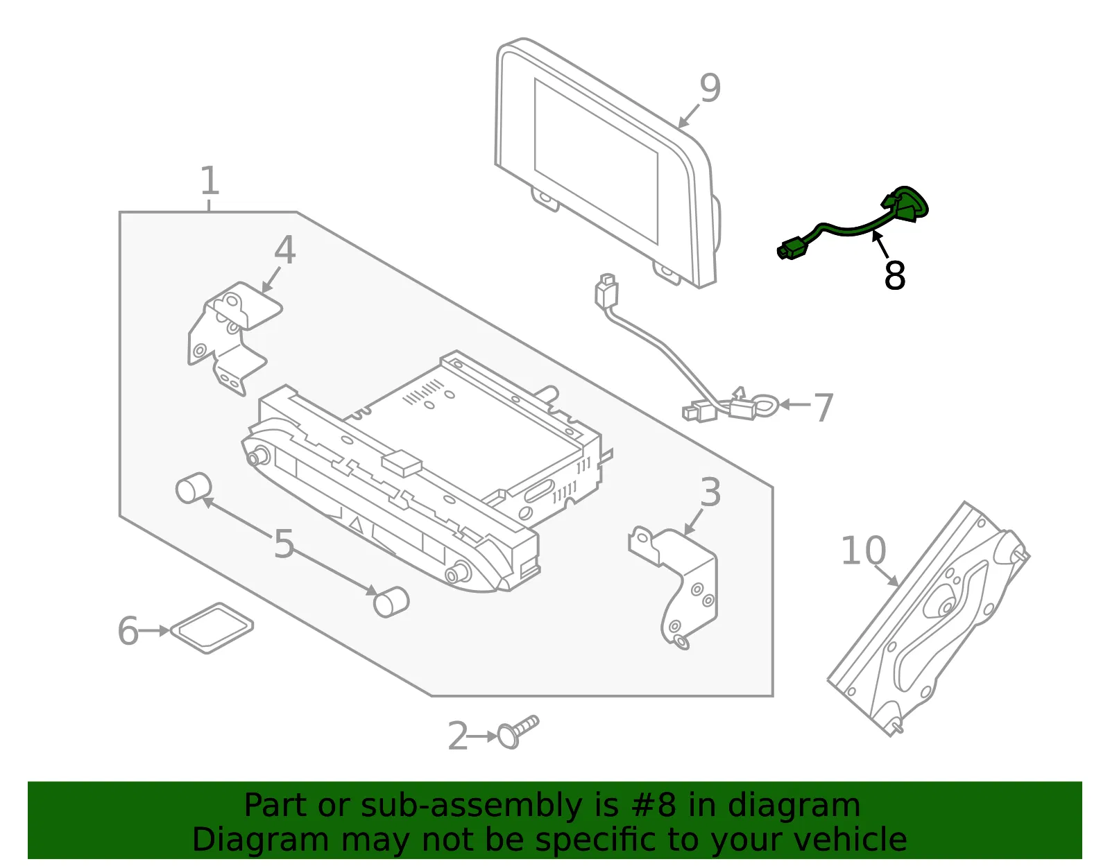 Antenna Cable - Kia (96231-J5UA0) - view 2