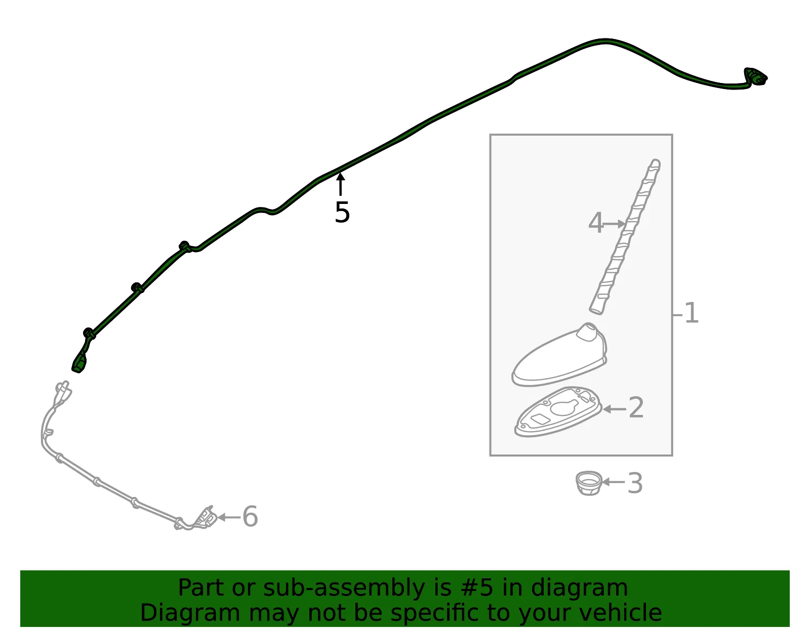 Antenna Cable - Kia (96240-3W500) - view 2