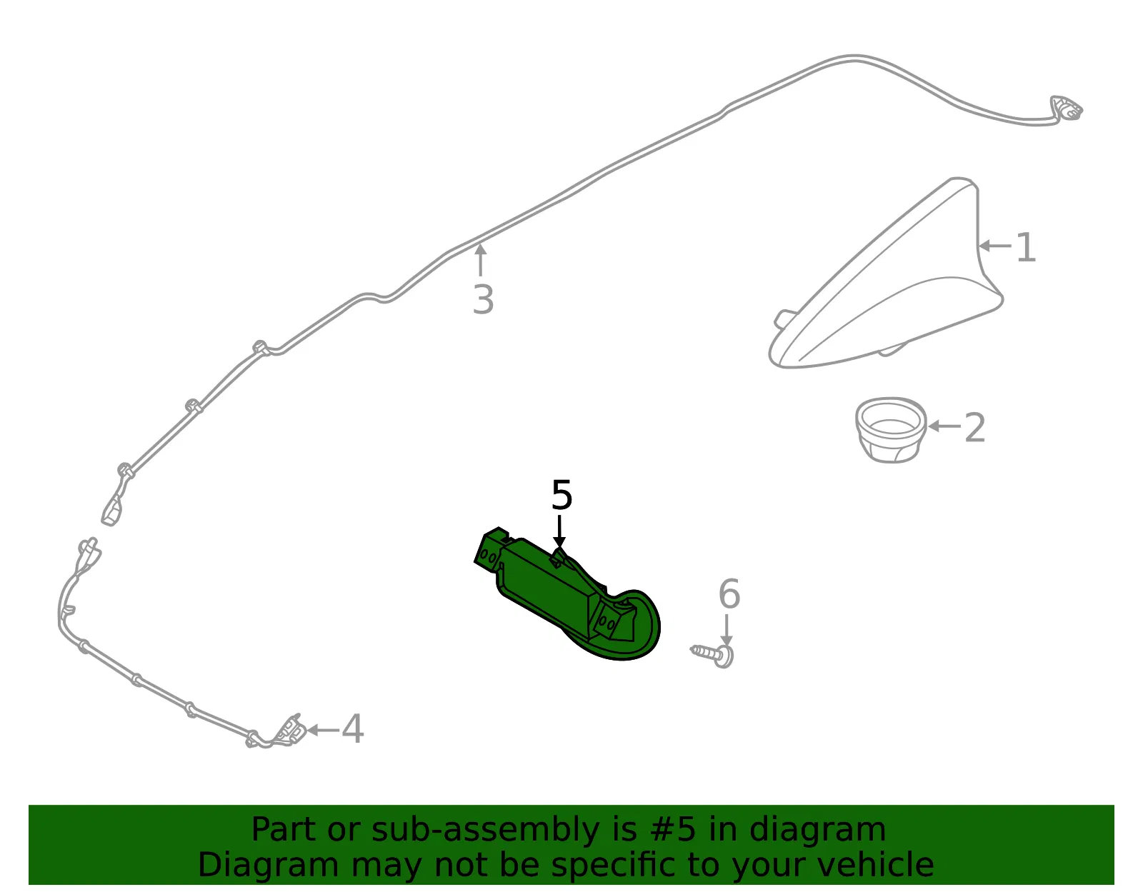 Antenna - Kia (96240-Q5100) - view 2