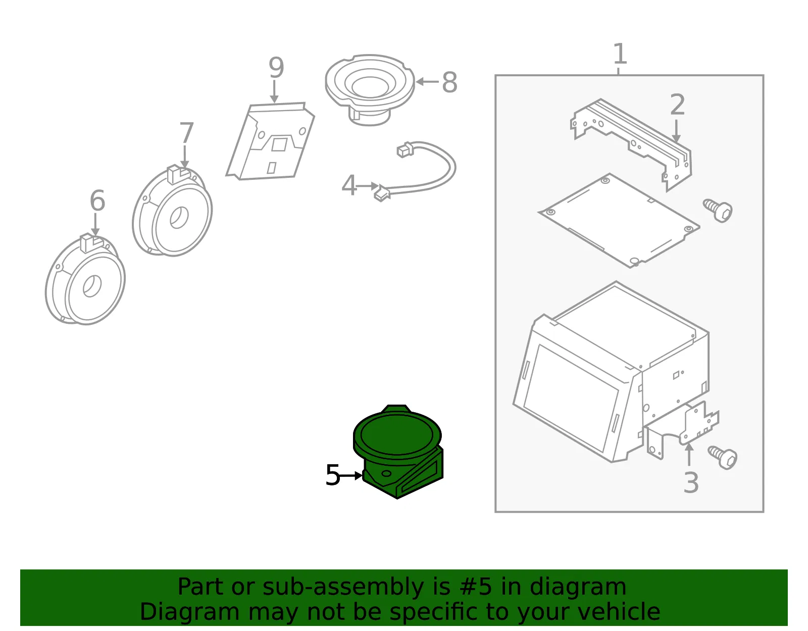 Inst Panel Speaker - Kia (96320-2T000) - view 2
