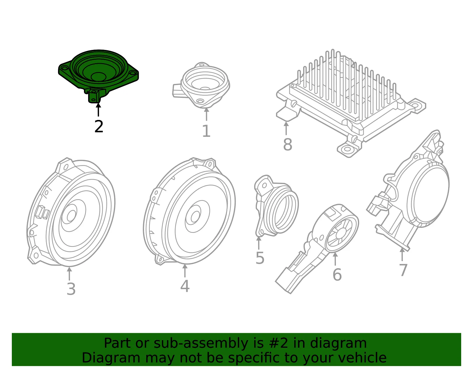 Inst Panel Speaker - Kia (96320-L2200) - view 2