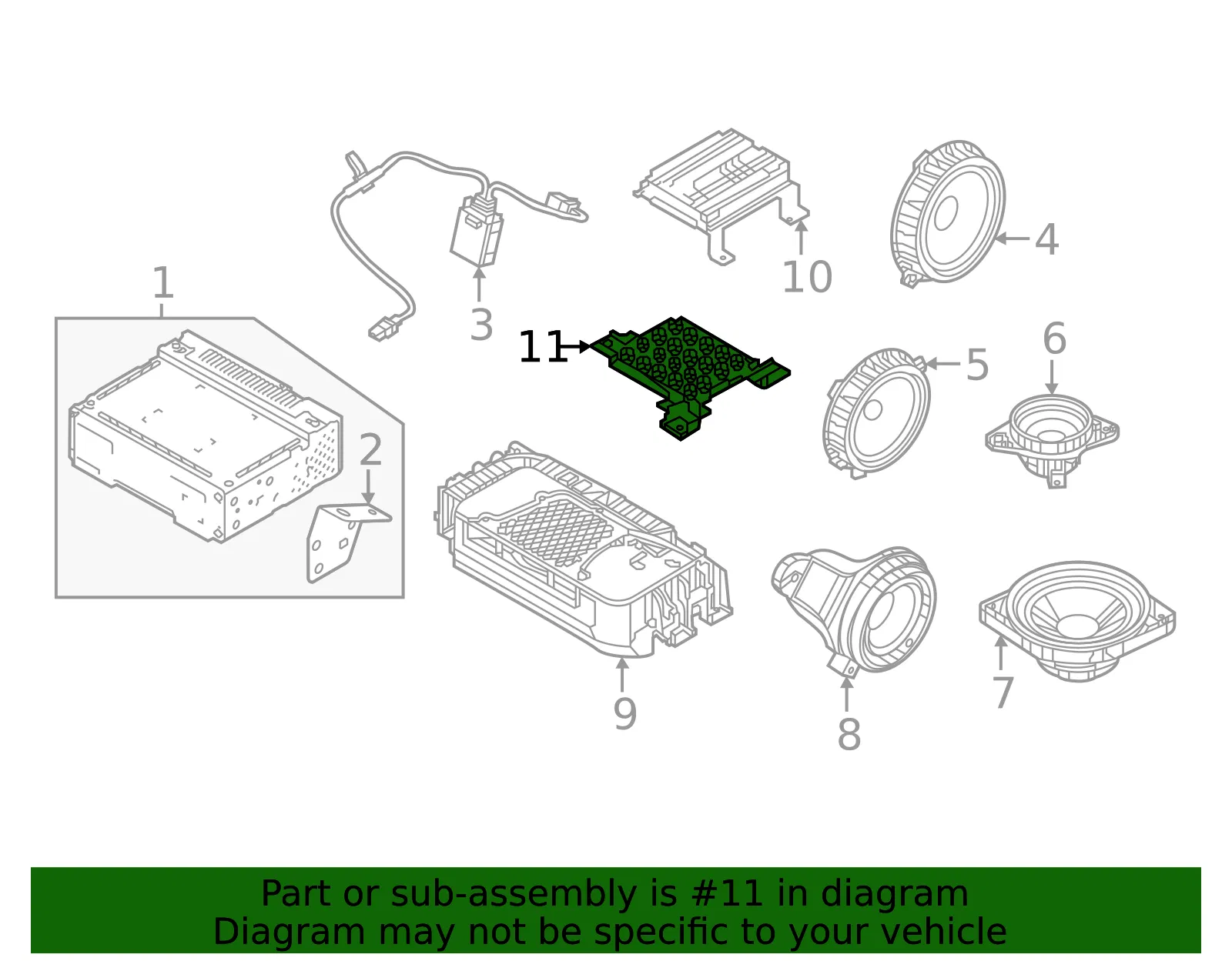 Amplifier Mount Bracket - Kia (96375-CV100) - view 2
