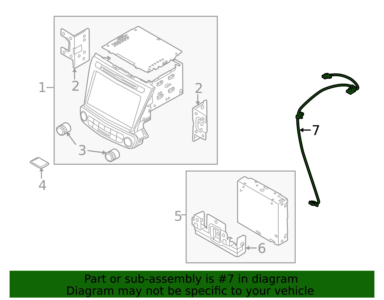Cable - Kia (96595-2P000) - view 2