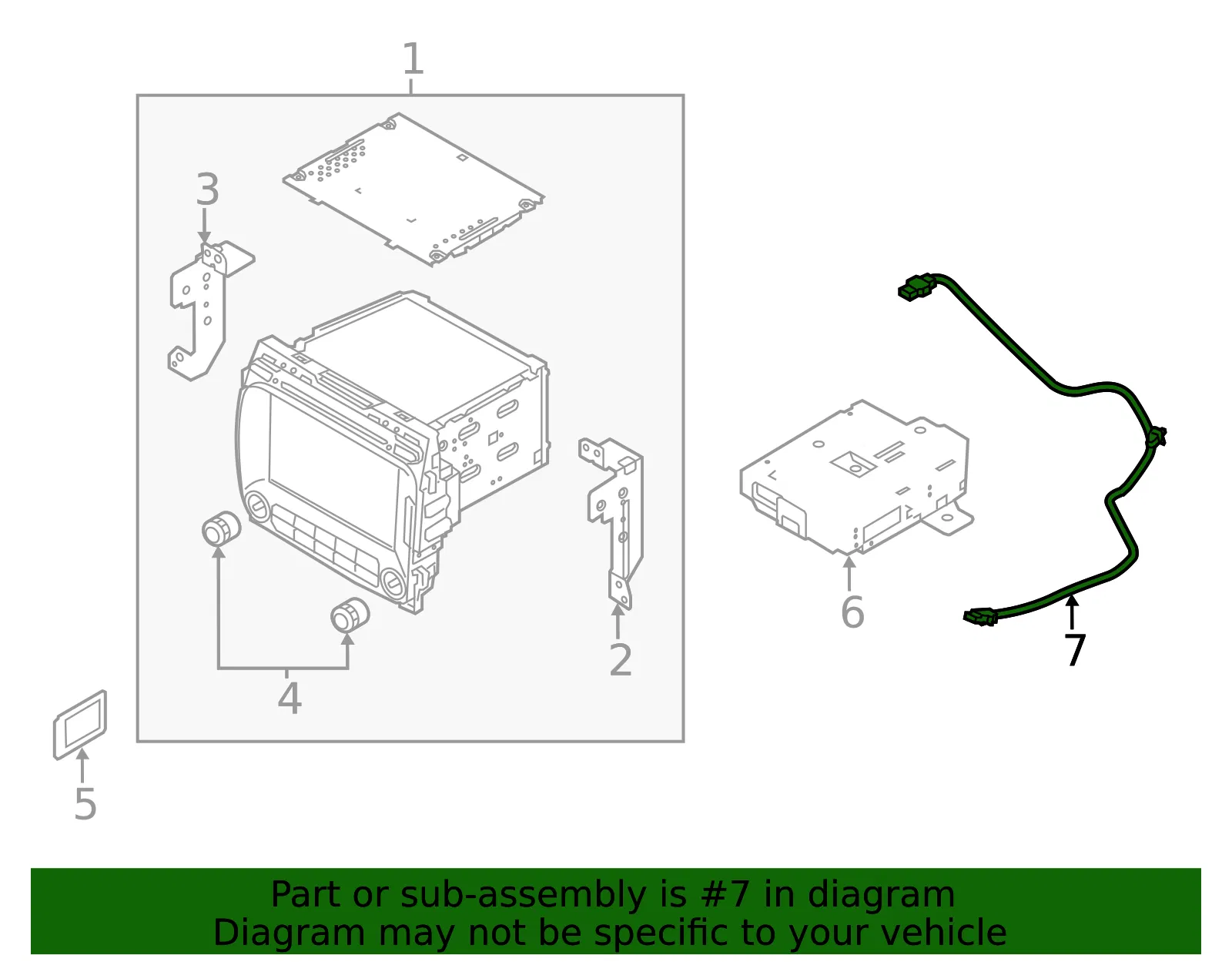Cable - Kia (96595-A7000) - view 2