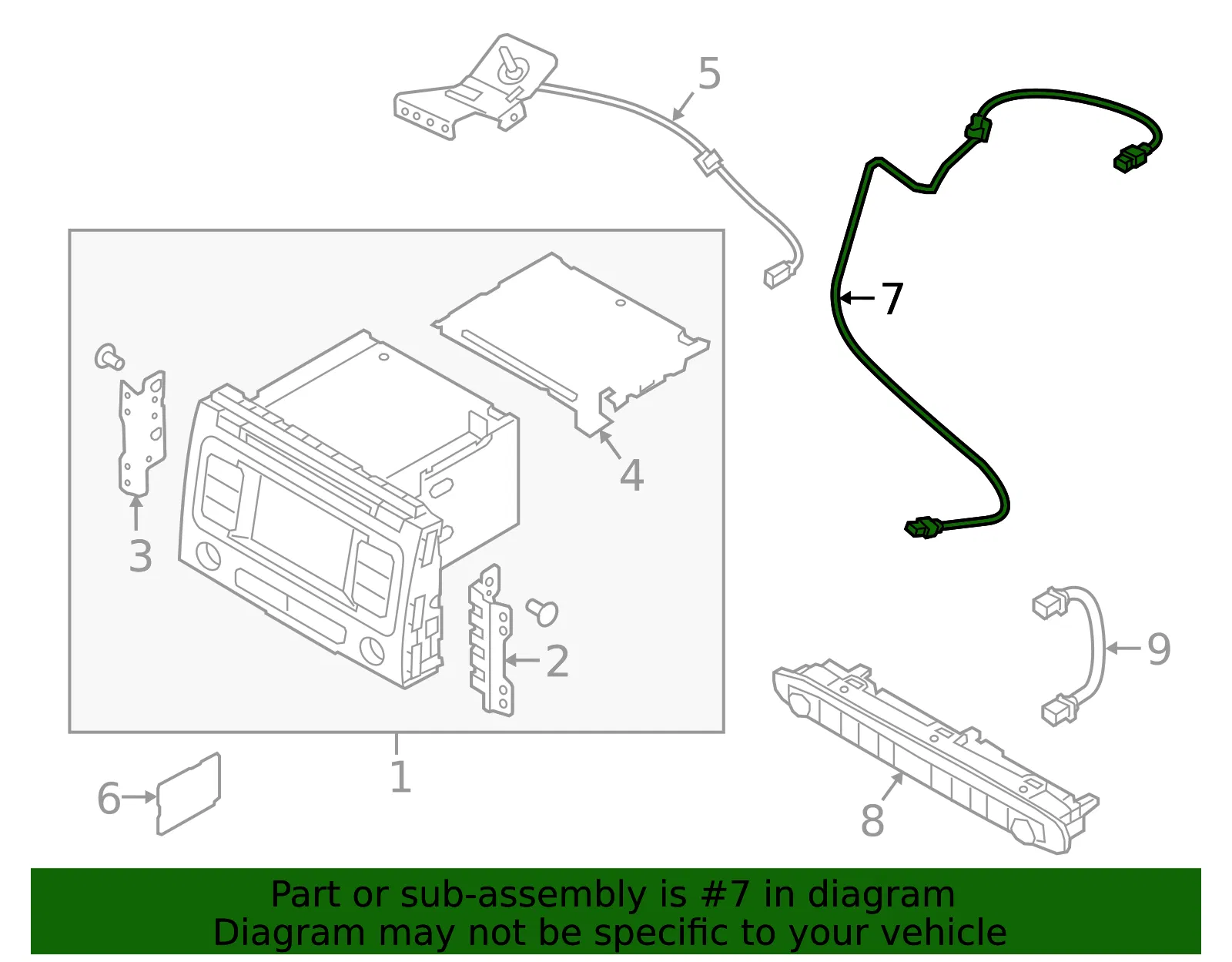 Cable - Kia (96595-A9000) - view 2