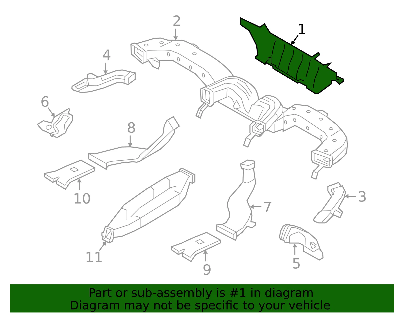 Defroster Panel - Kia (97352-G5000) - view 2