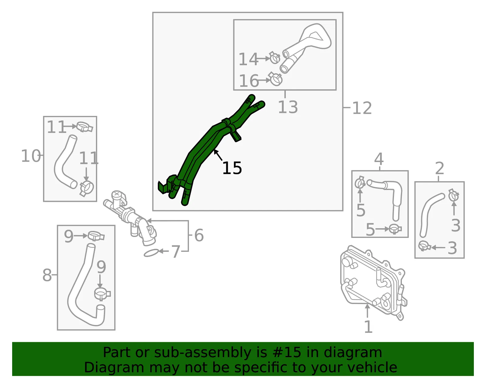 Water Pipe - Kia (97550-2W500) - view 2