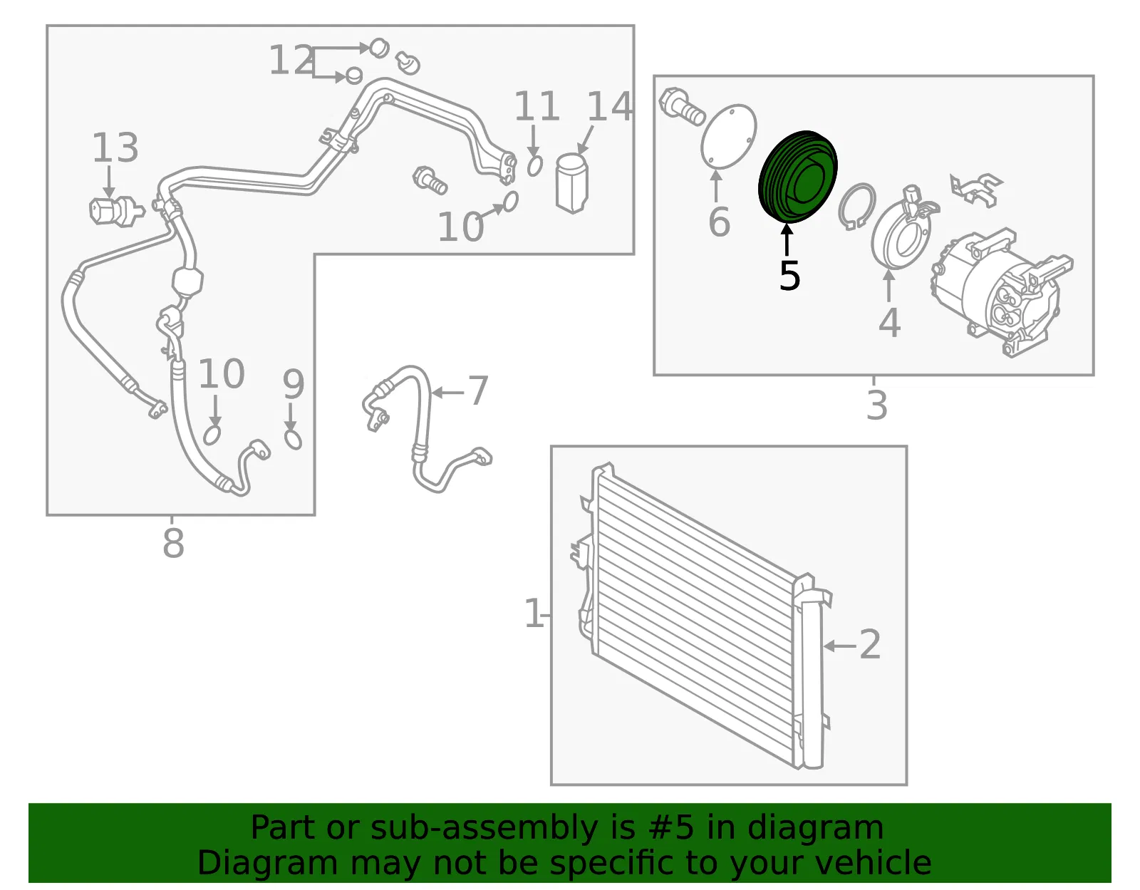 Pulley - Kia (97643-2K050) - view 2