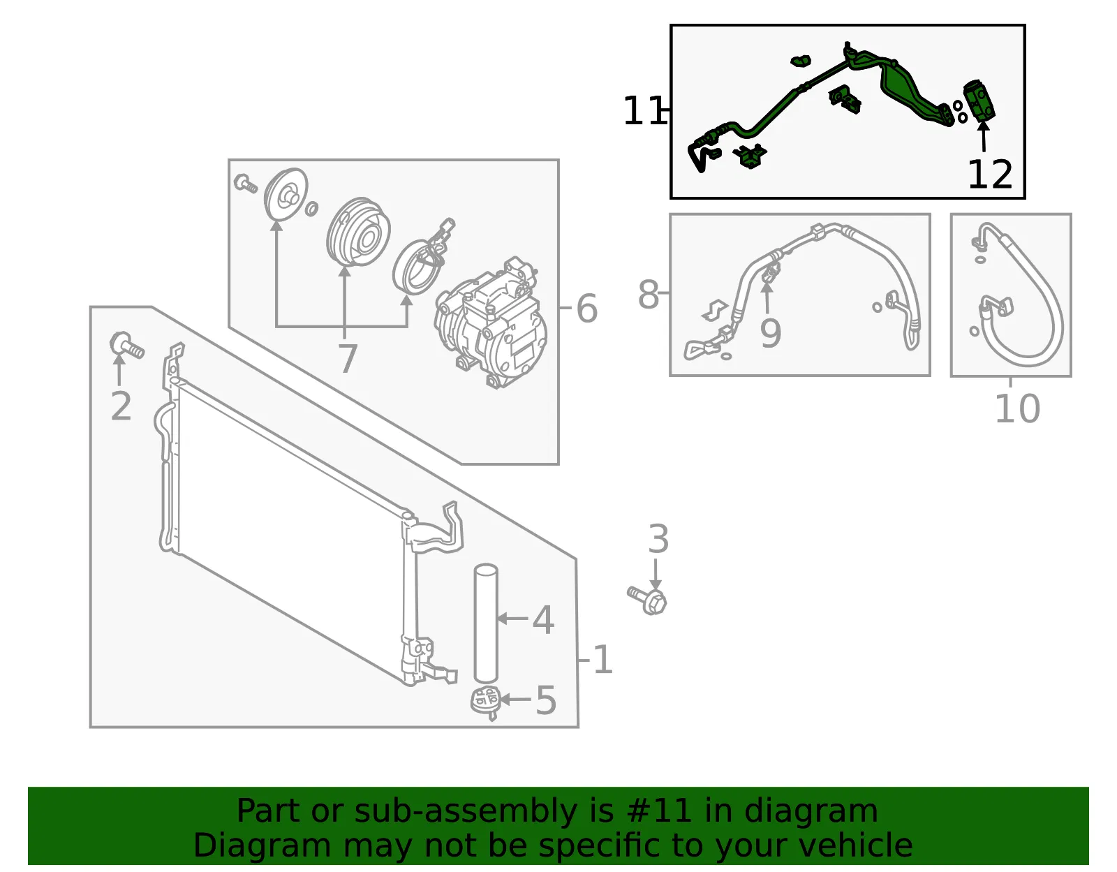 A/C Refrigerant Discharge Hose - Kia (97762-2F110) - view 2