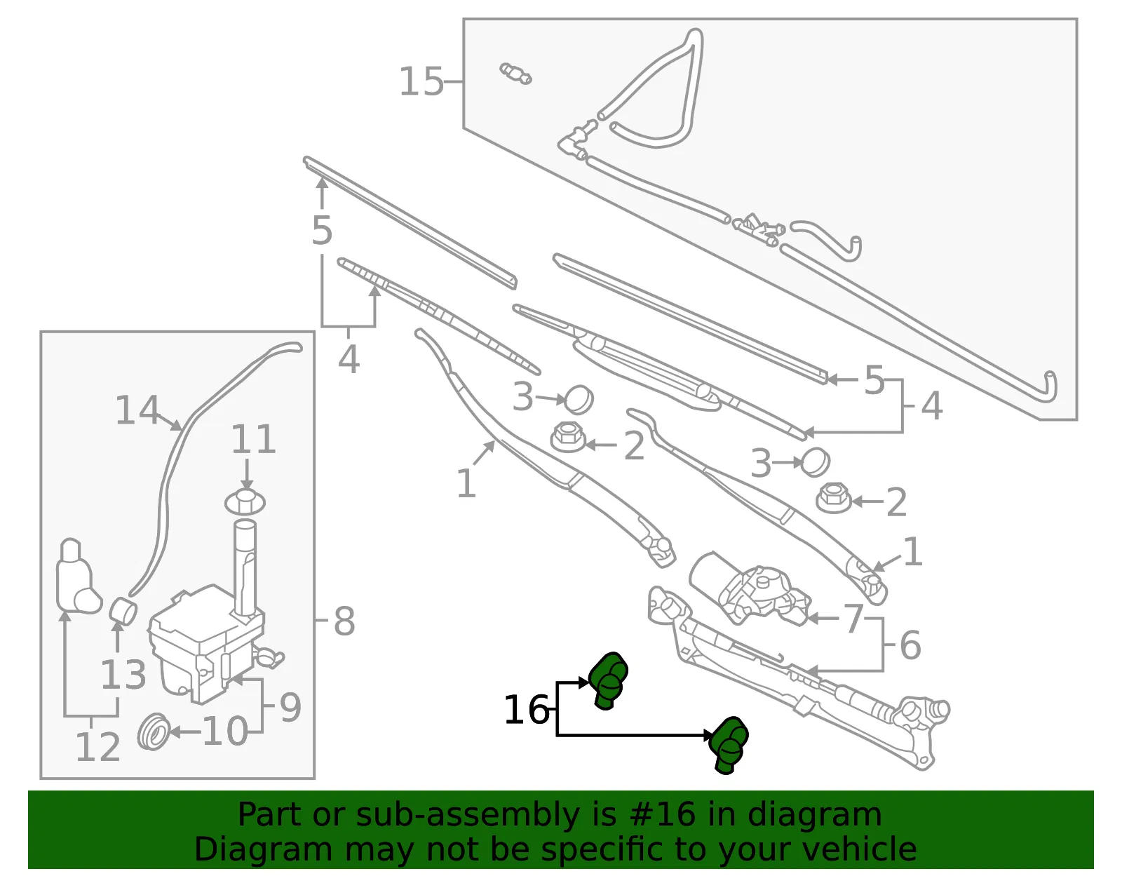 Washer Nozzle - Kia (98630-2G150) - view 2