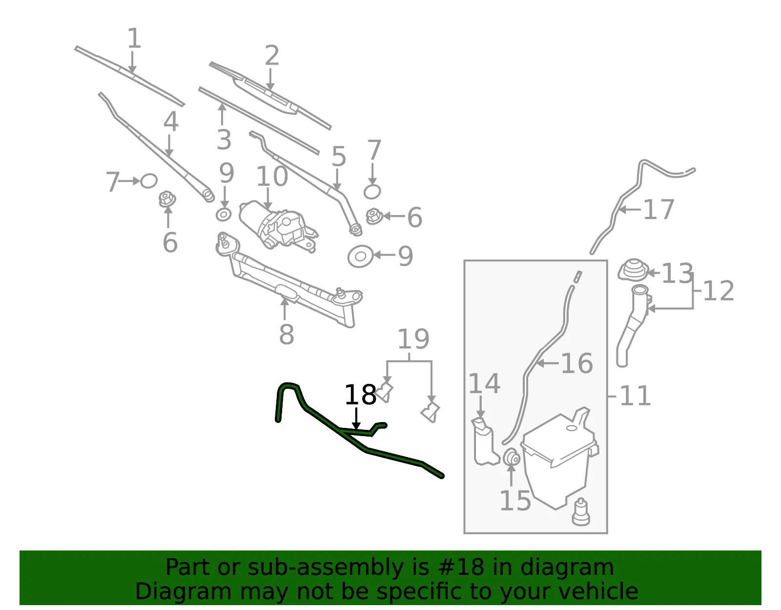 Washer Hose - Kia (98650-1G100) - view 2
