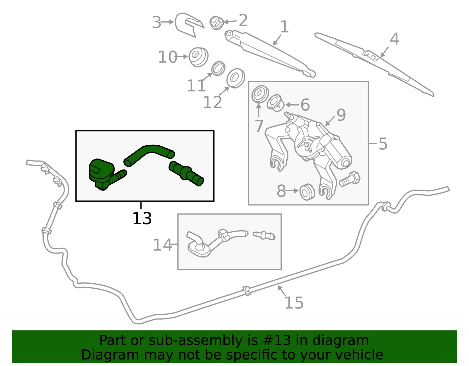 Washer Nozzle - Kia (98930-3W000) - view 2