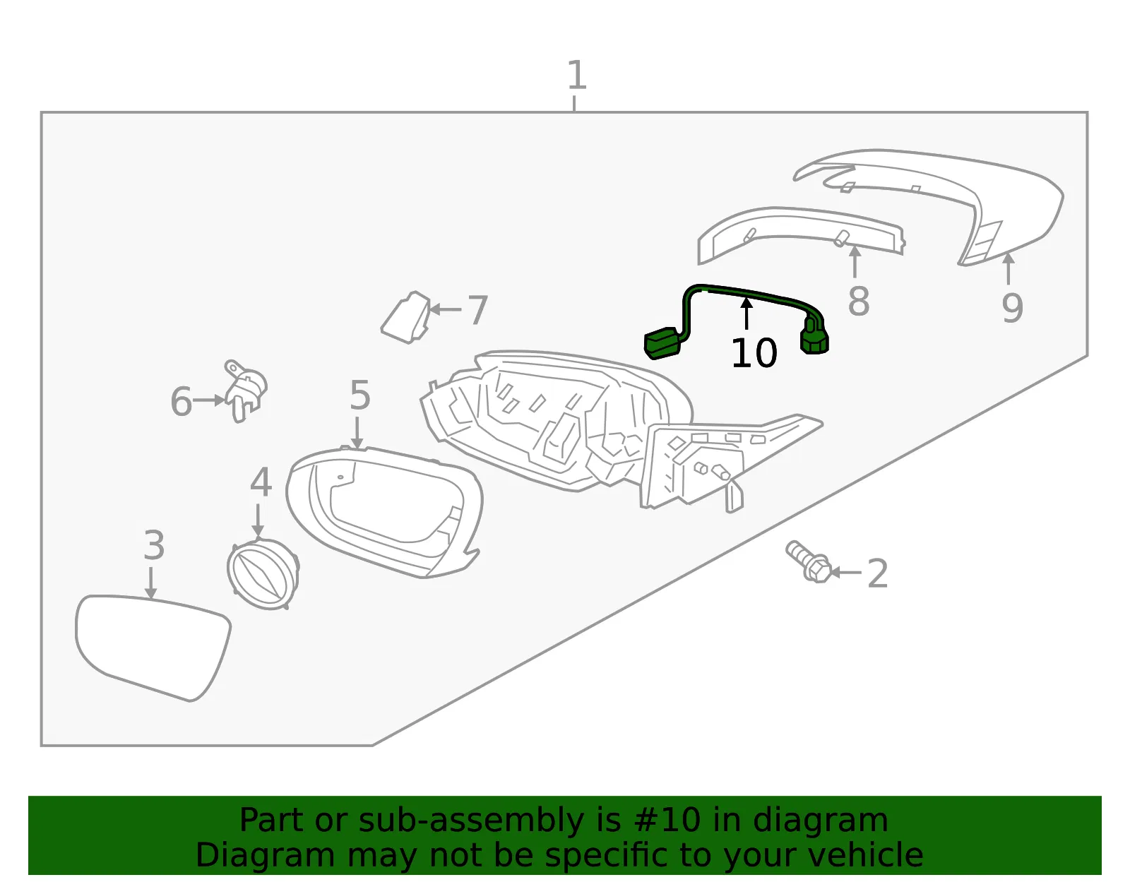 Side Camera - Driver's Side (LH) - Kia (99220-J6001) - view 2