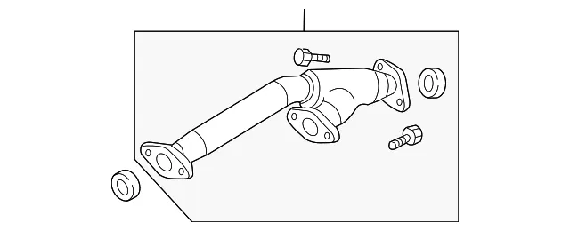 Pipe Exh Frt - Passenger Side (RH) - Mazda (AJ17-40-500B)
