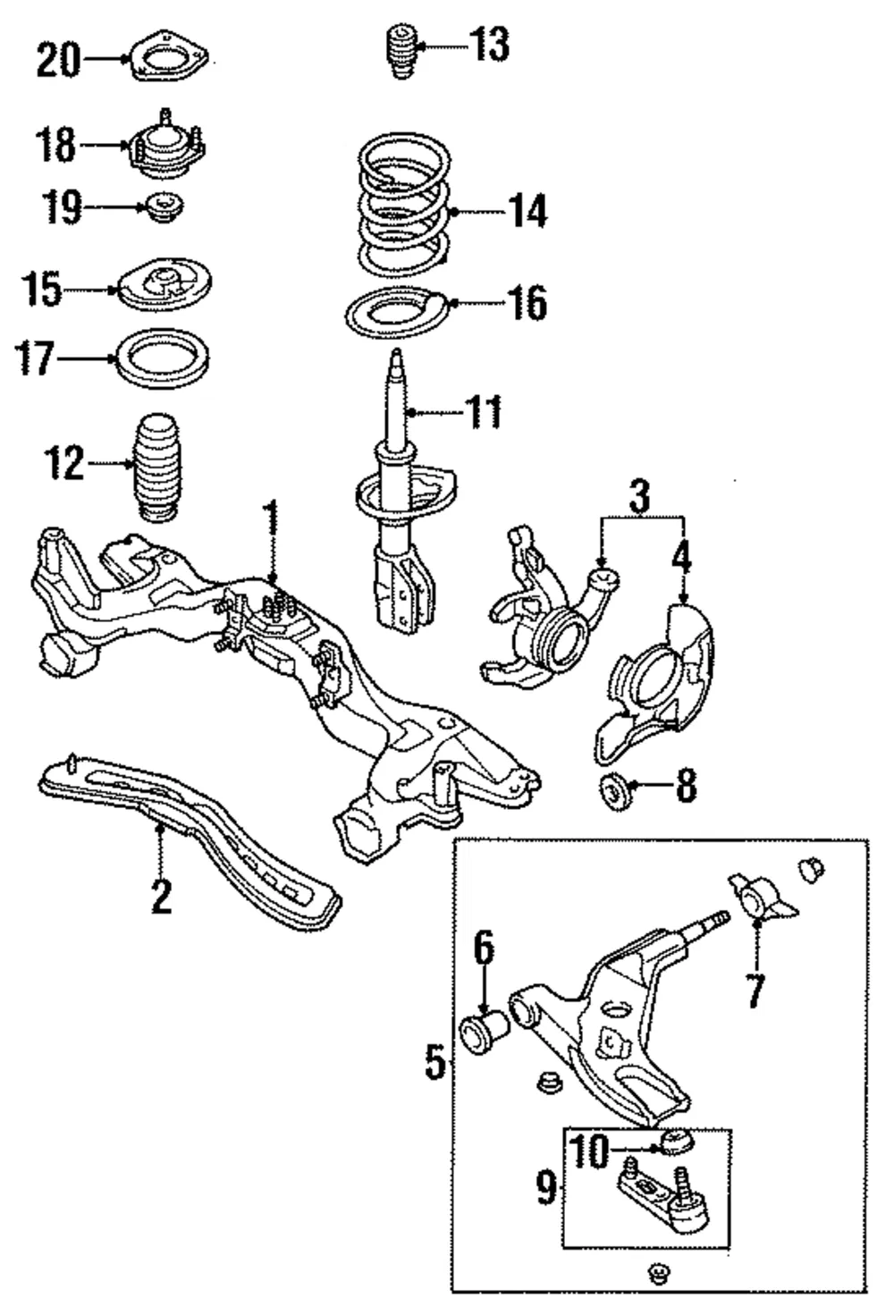 Damper R Front - Passenger Side (RH) - Mazda (BC1E-34-700F)