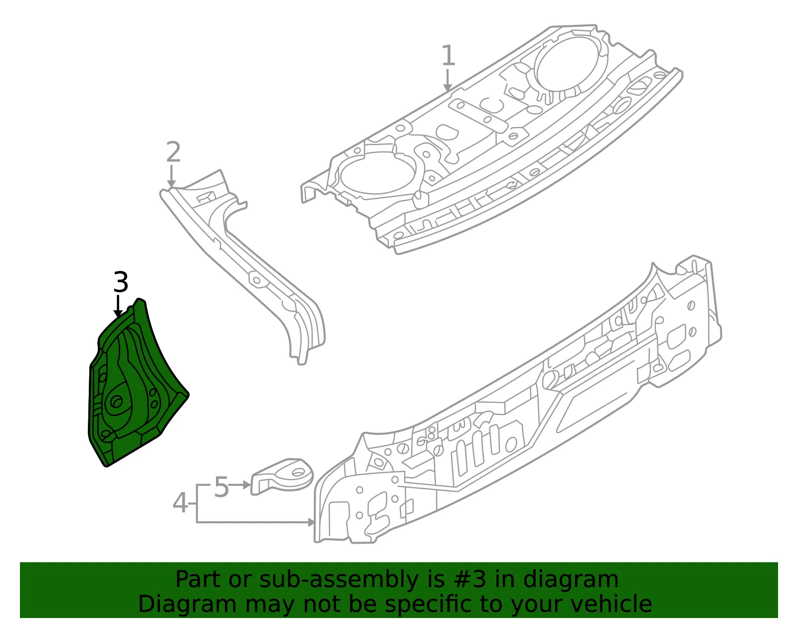 Plate L Corner - MAZDA (B25D71480) - view 2
