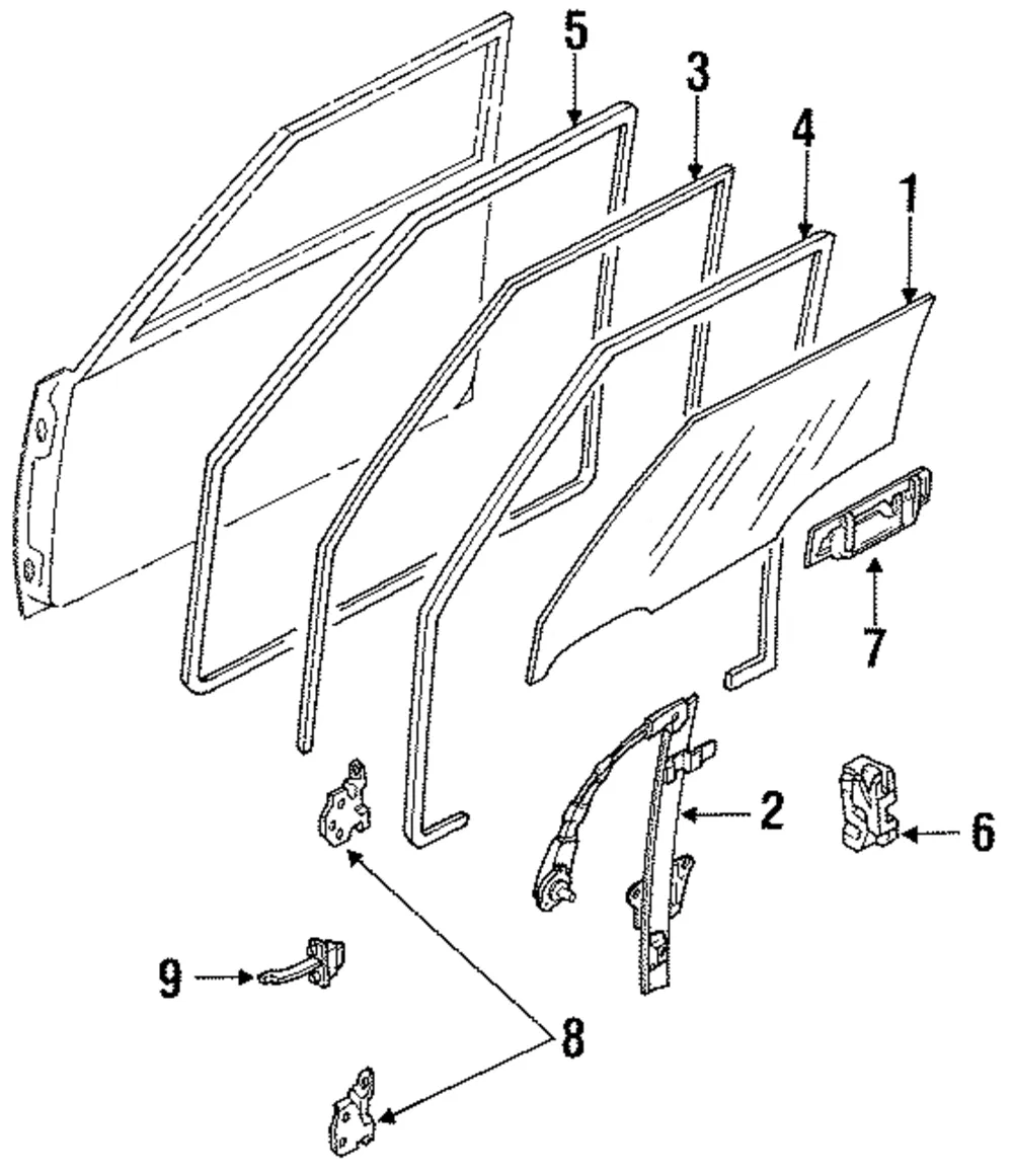 W/Strip Rt - Passenger Side (RH) - Mazda (B455-58-760F)