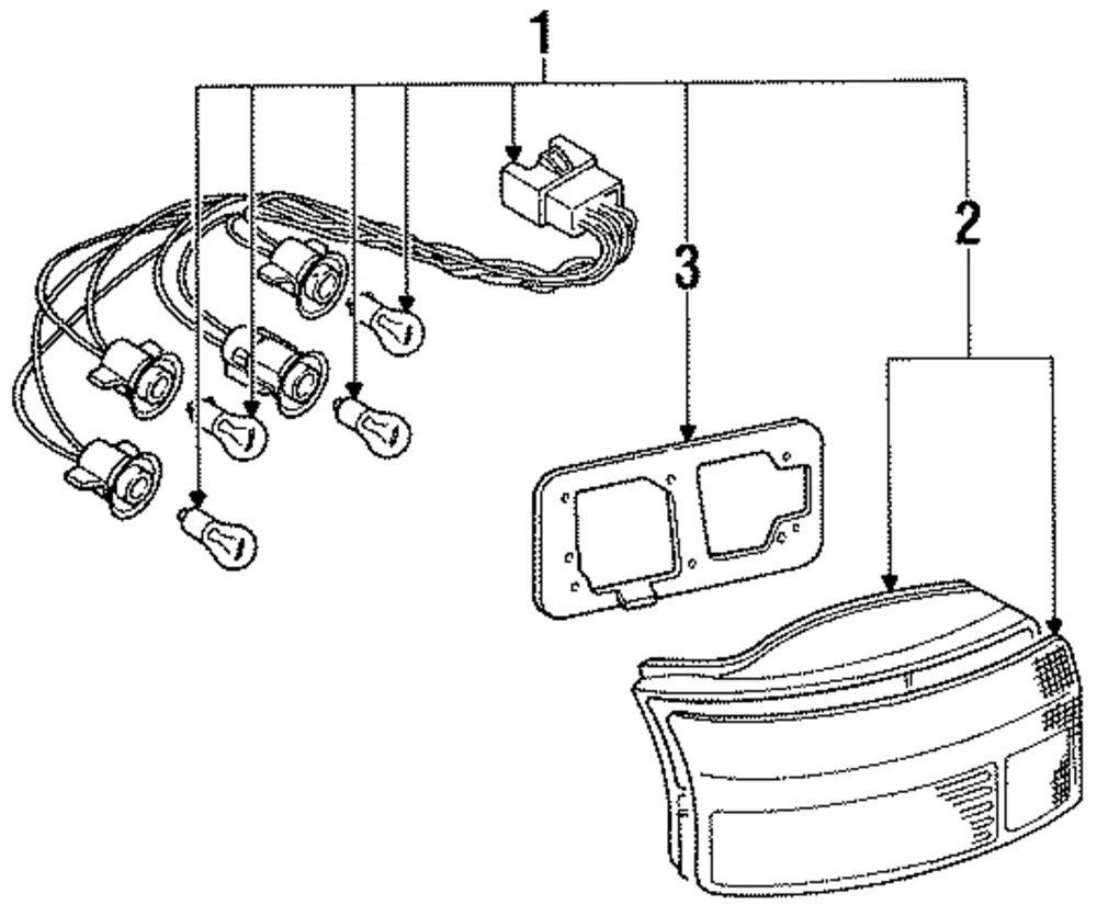 Lens & Housing - Passenger Side (RH) - Mazda (B596-51-151)