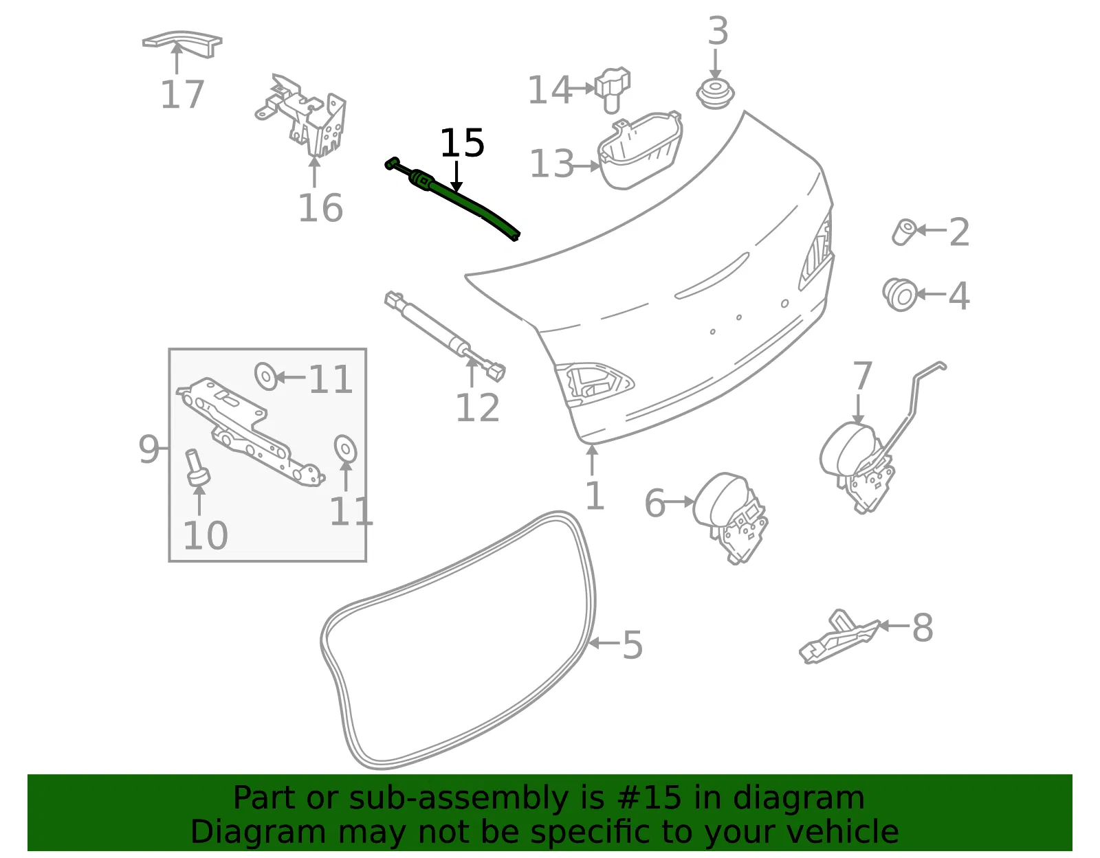Release Cable - Mazda (BBM4-56-870) - view 3