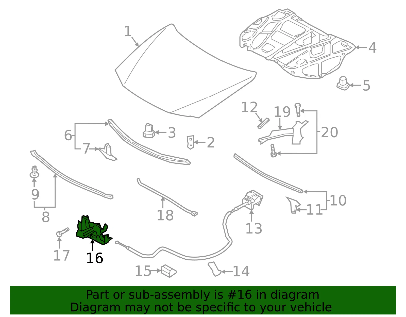 Lock Assembly - Mazda (BBM4-56-620A) - view 3