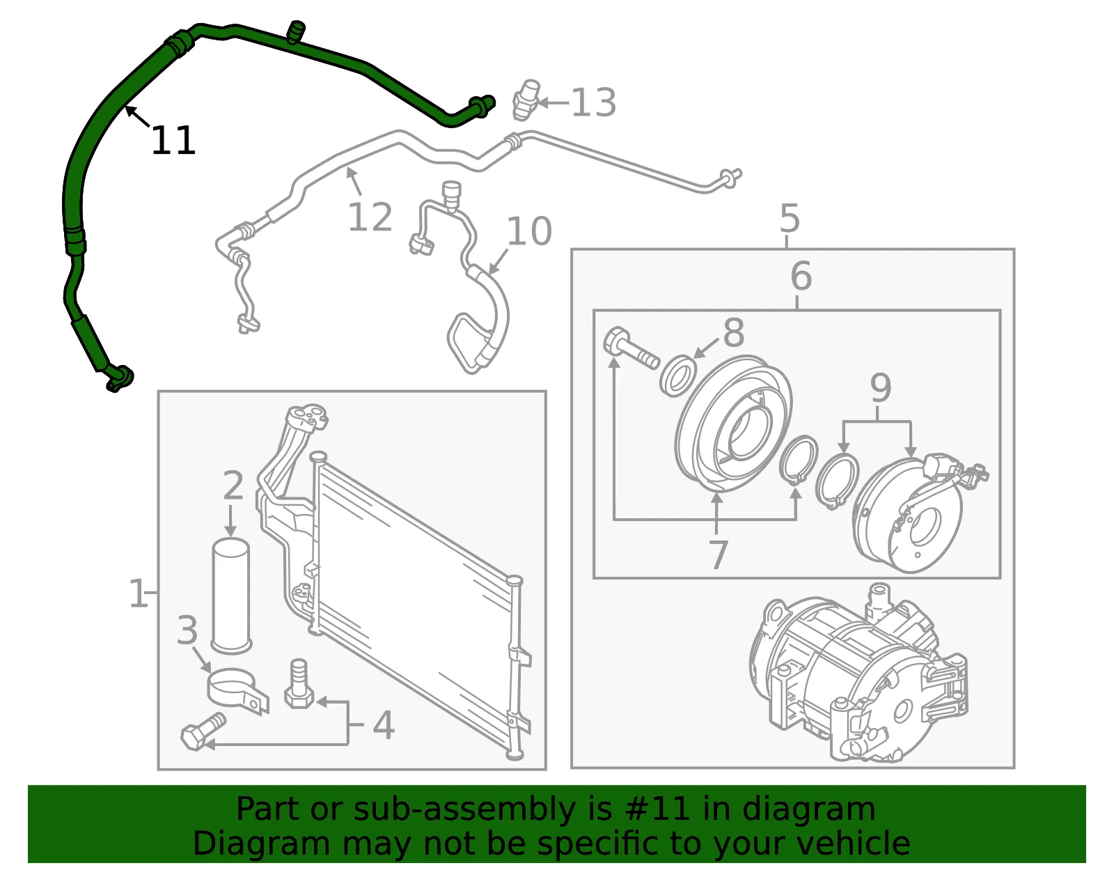 Return Line Assembly - Mazda (BBN2-61-462B) - view 3