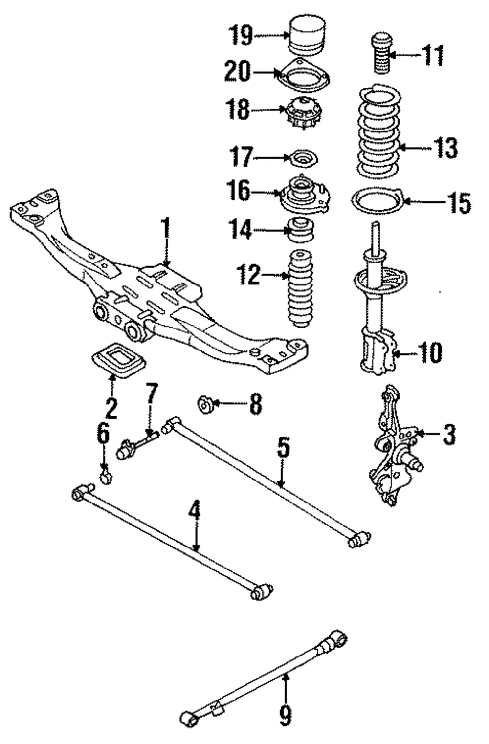 Damper Rt Rear - Passenger Side (RH) - Mazda (BC1E-28-700C-9U)