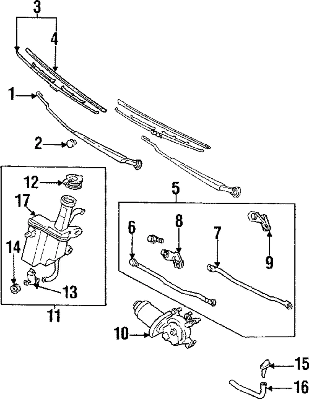 Nozzle - Driver's Side (LH) - Mazda (BC1N-67-510)