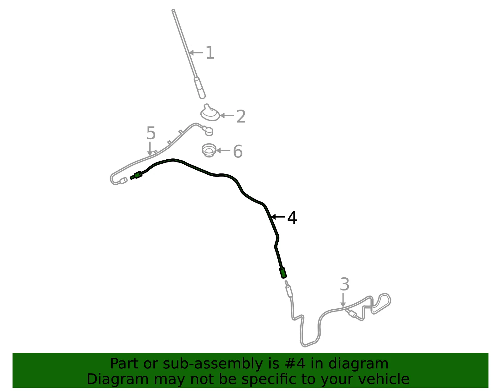 Antenna Cable - Mazda (bn8v66940b) - view 2