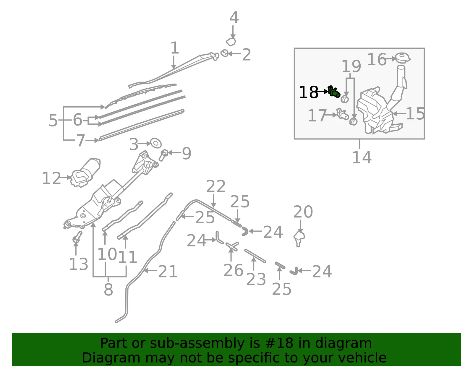Washer Pump - Mazda (BP4K-67-482) - view 3