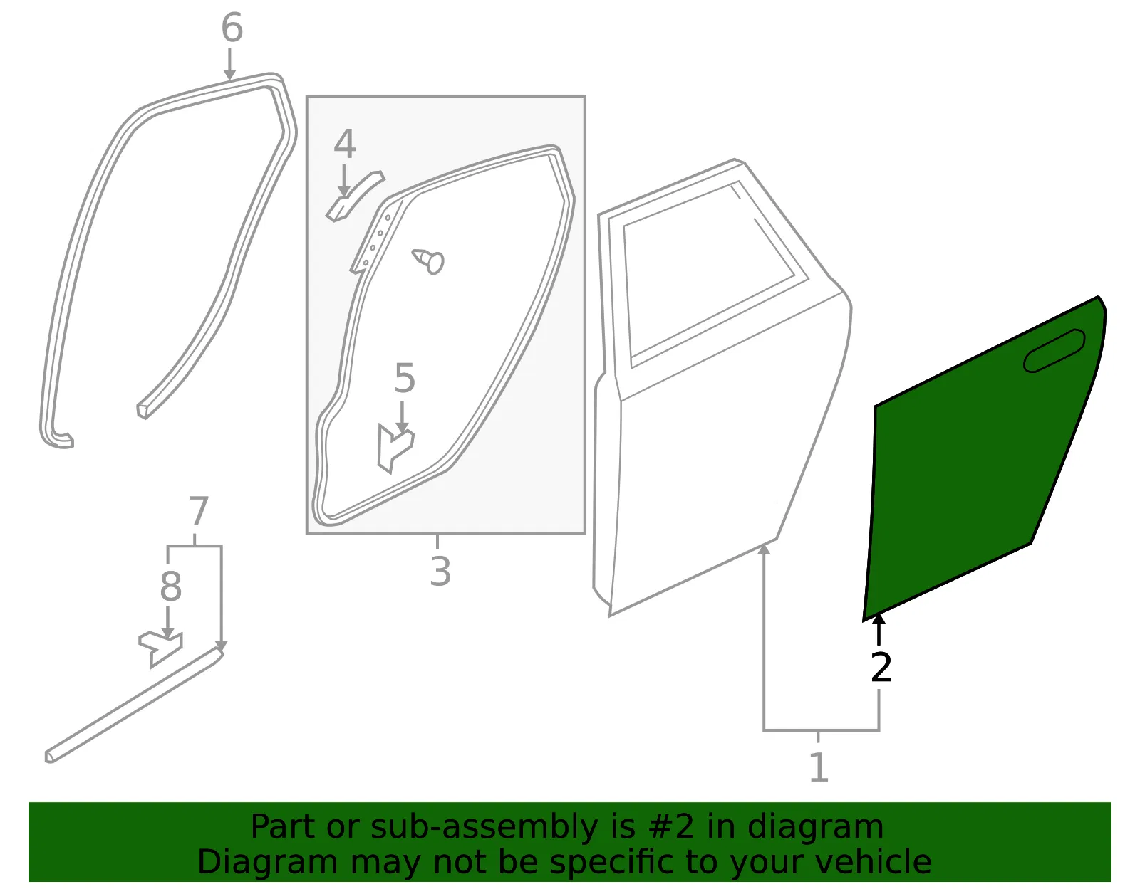 Outer Panel - Driver's Side (LH) - Mazda (BP4K-73-031E) - view 2