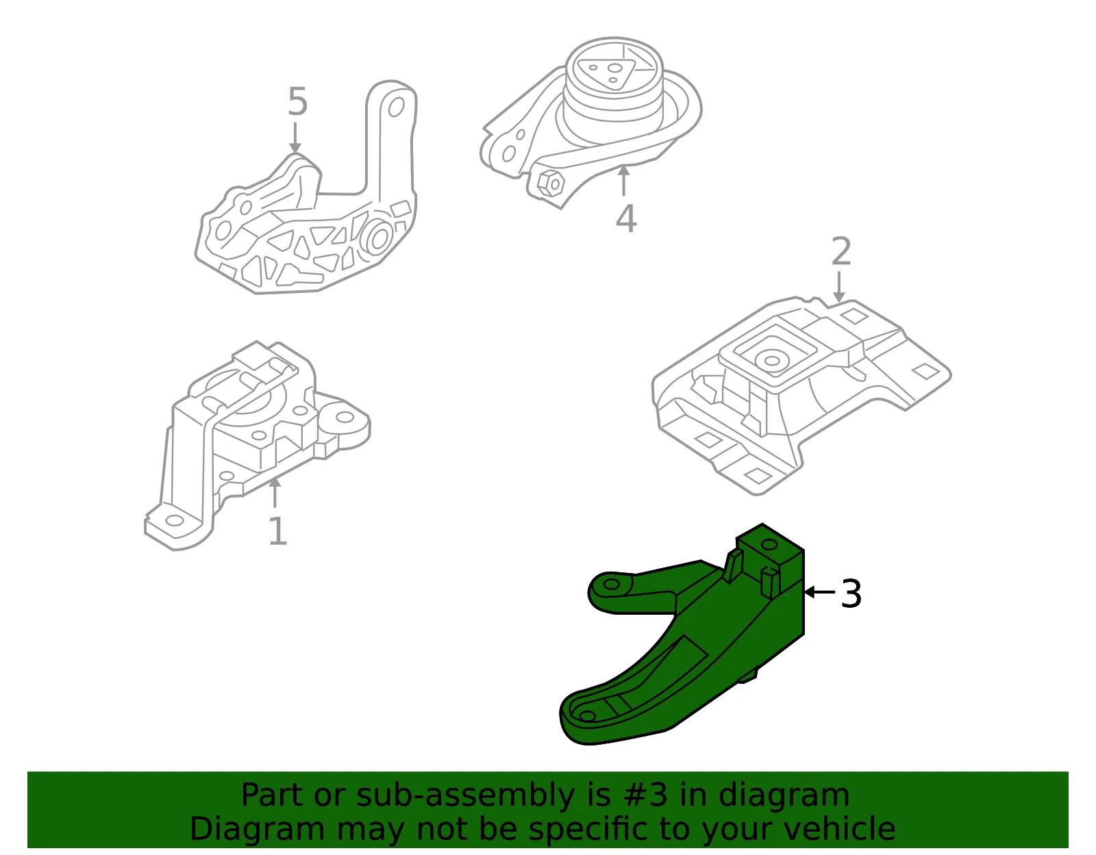 Side Mount Bracket - Driver's Side (LH) - Mazda (BP4S-39-080A) - view 3
