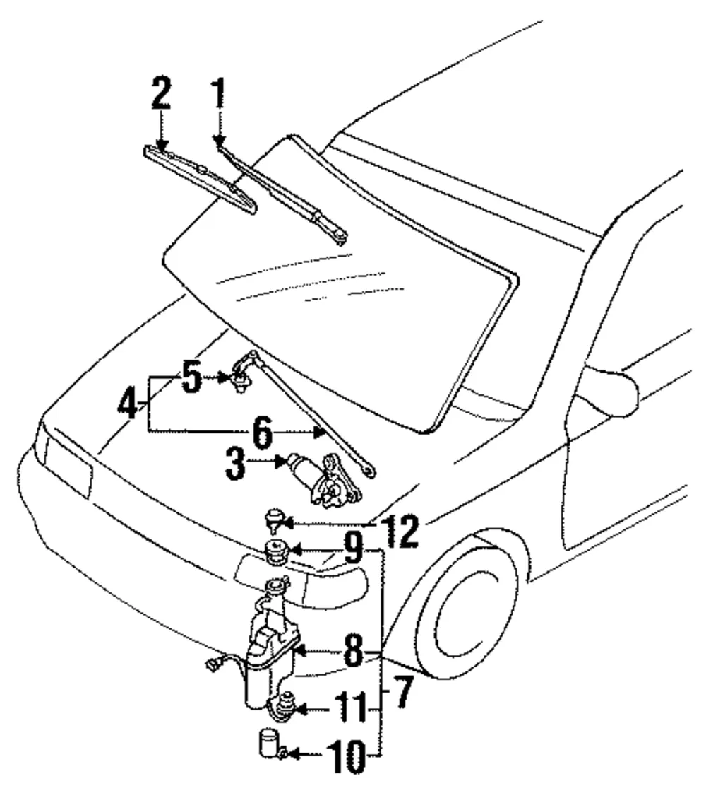 Arm Wiper - Driver's Side (LH) - Mazda (BR70-67-321)