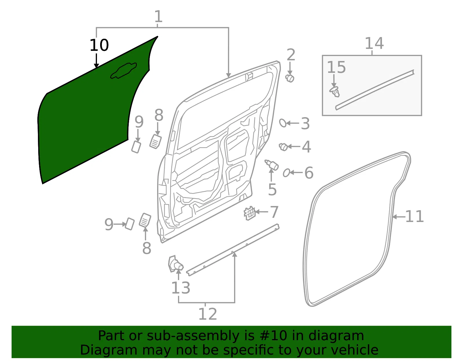 Outer Panel - Driver's Side (LH) - Mazda (C513-73-031B) - view 2