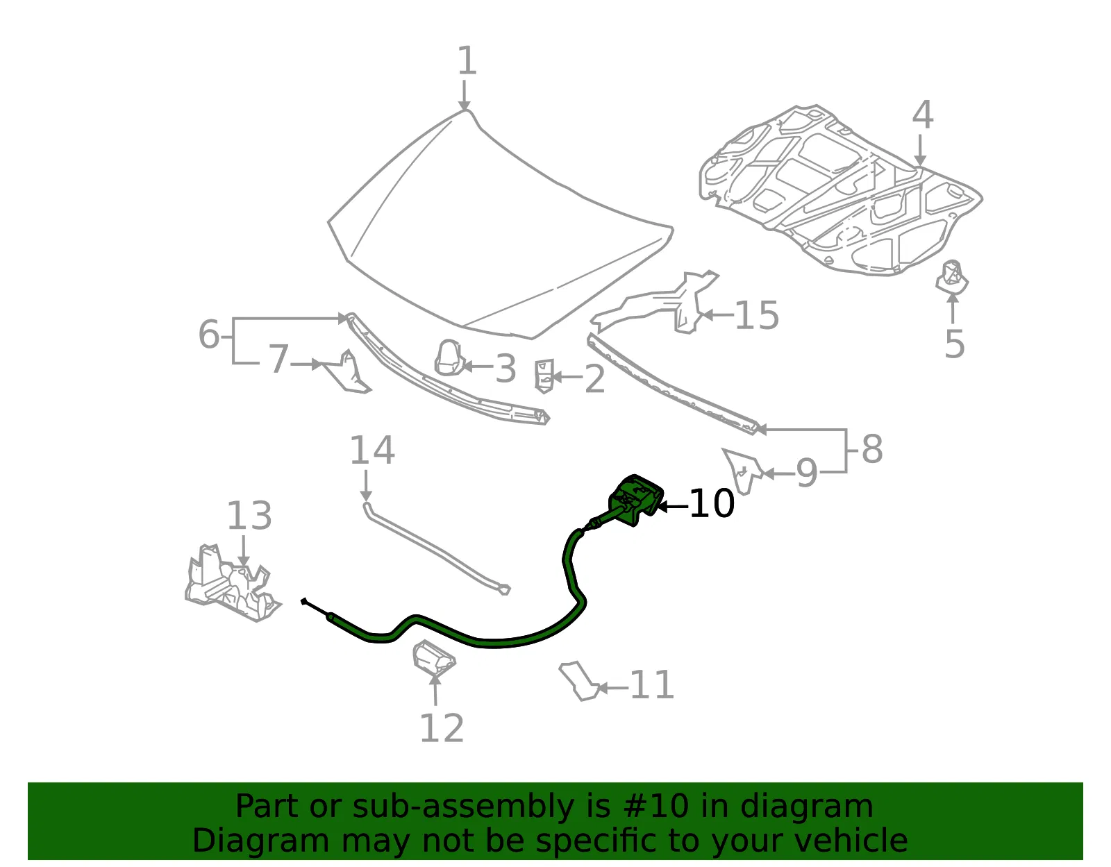 Release Cable - Mazda (CC29-56-720) - view 3