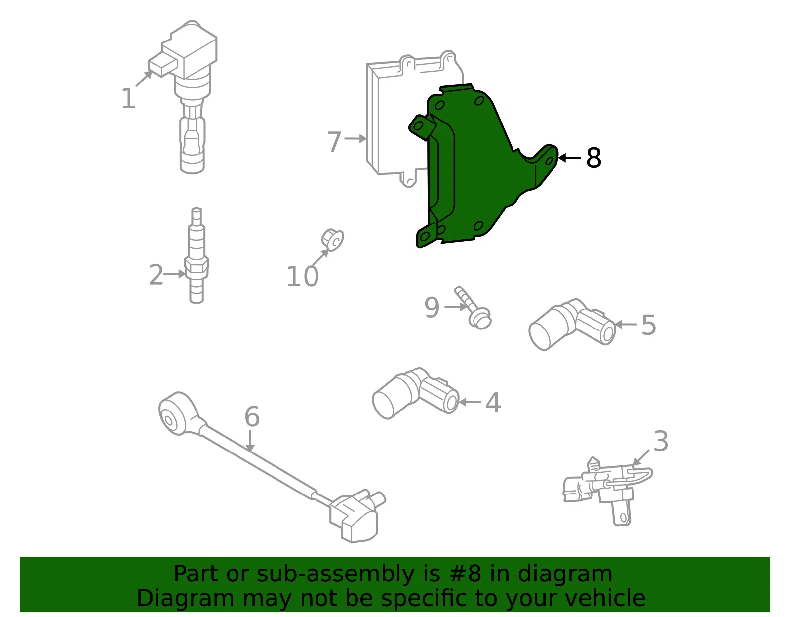 Bracket Control Unit - Mazda (cy0118885a) - view 2