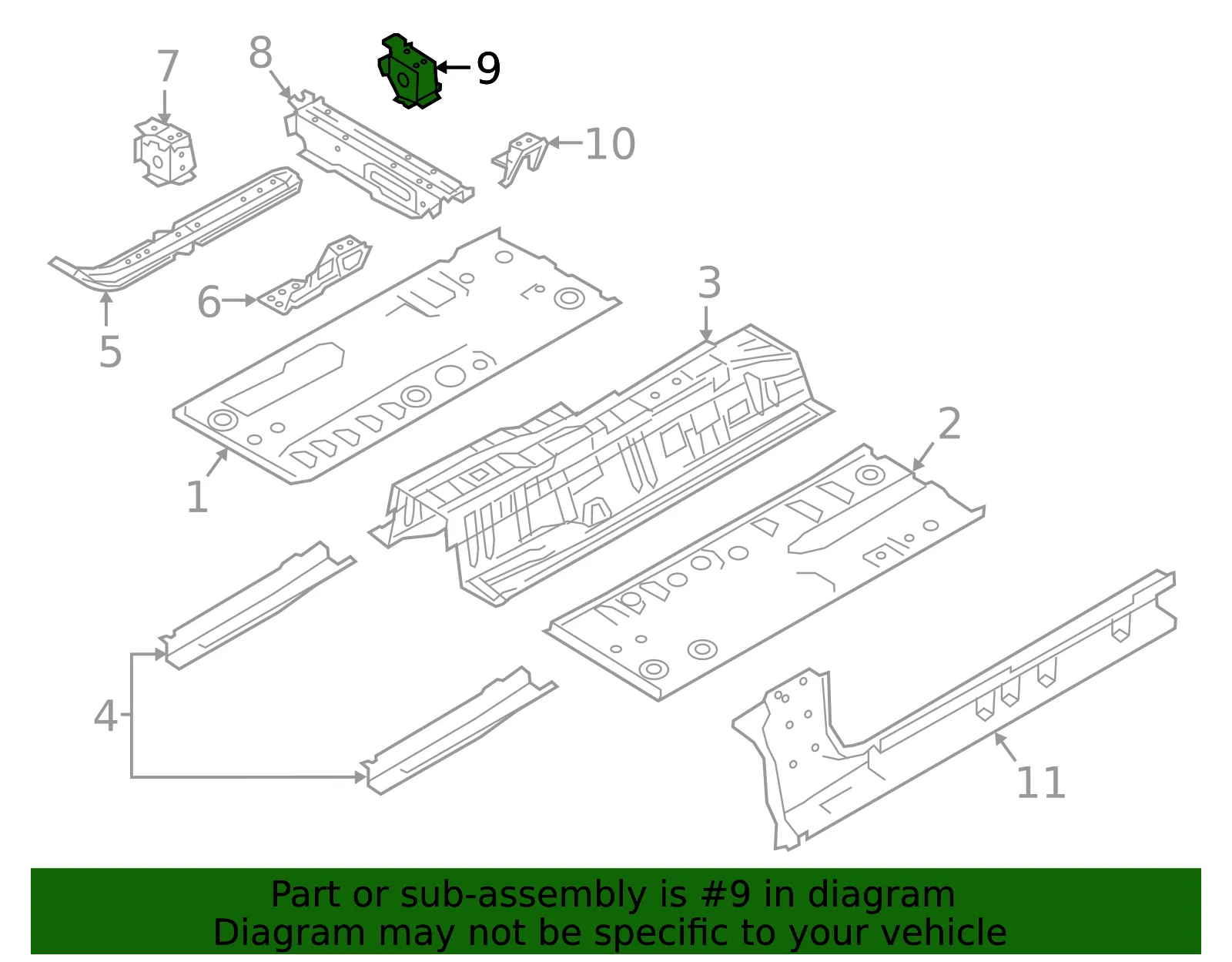 Upper Support - Driver's Side (LH) - Mazda (D09H-54-63X) - view 2