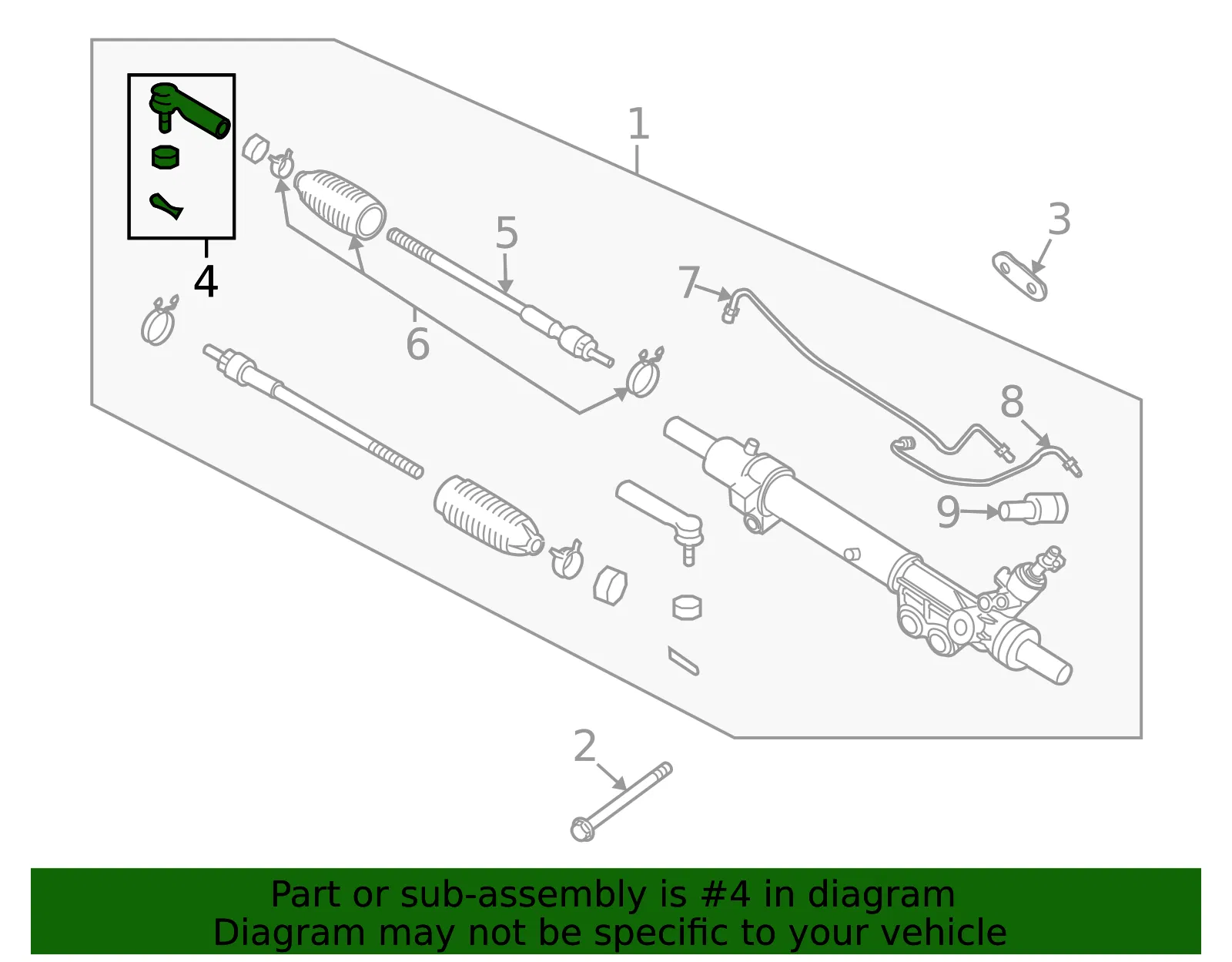 Outer Side Rod Socket Kit - Nissan (D8520-9BU0A) - view 3