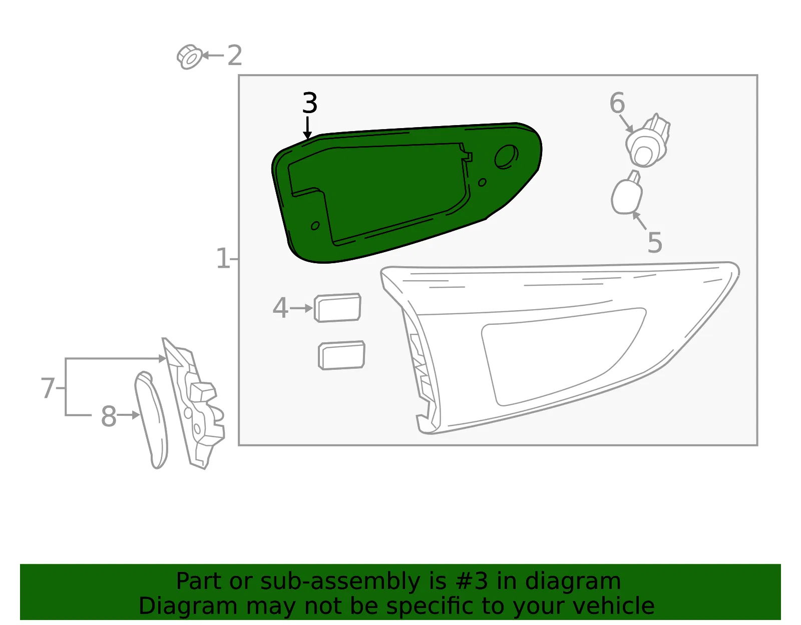 Gasket - Driver's Side (LH) - Mazda (DB3D-51-3J8) - view 2