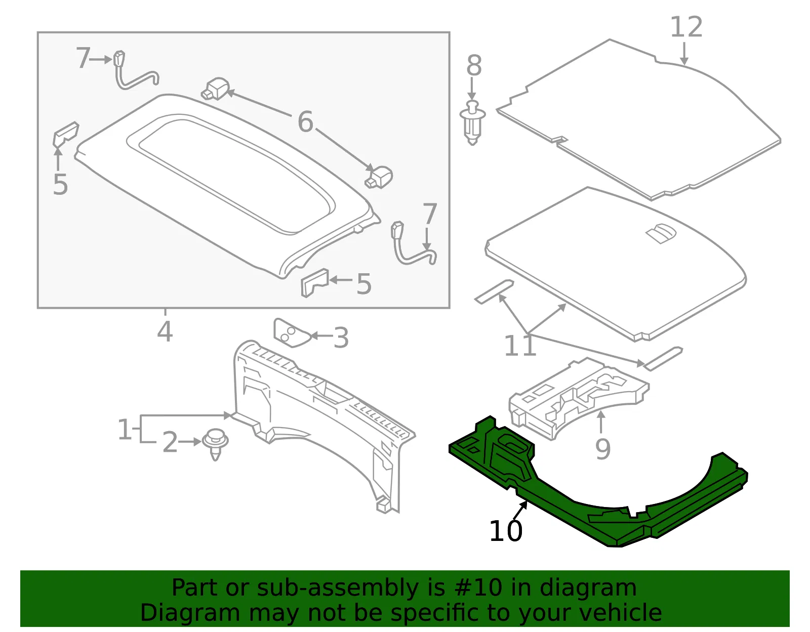 Support Panel - Driver's Side (LH) - Mazda (DB3N-68-8F1A) - view 2