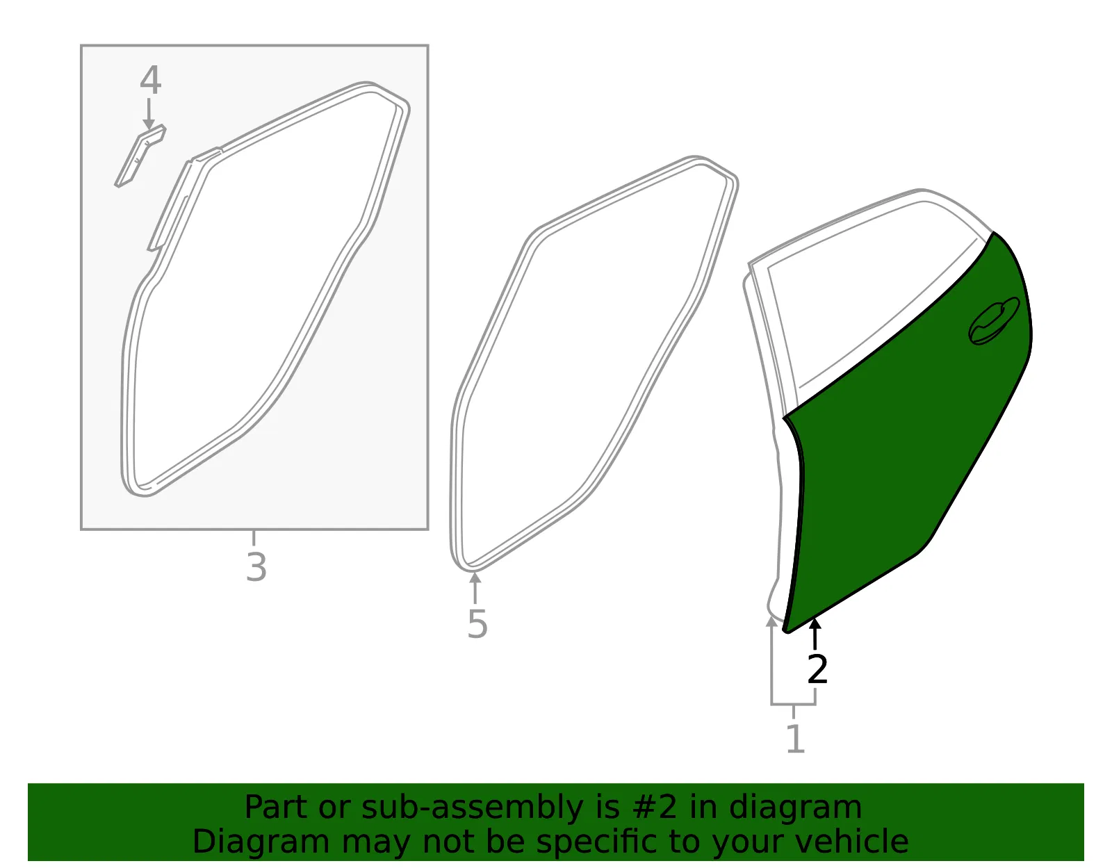 Outer Panel - Driver's Side (LH) - Mazda (DF71-73-031D) - view 2