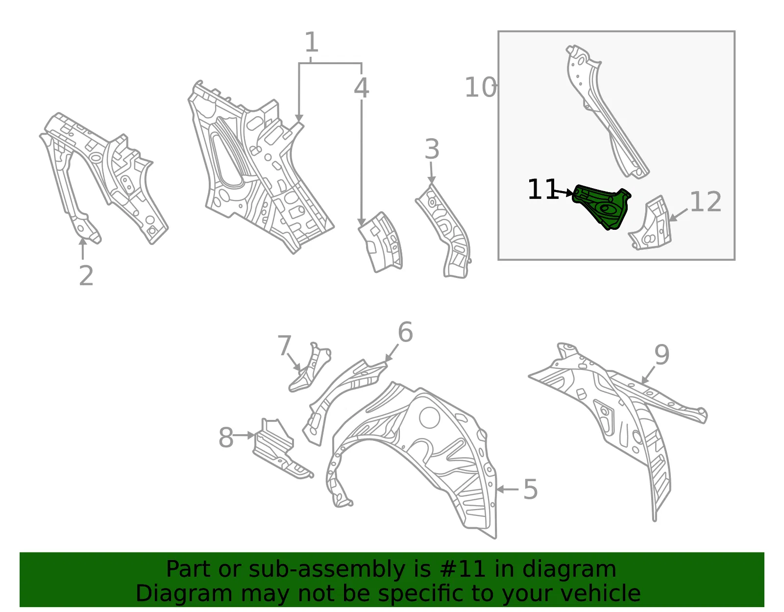 Plate(L) Corner - Mazda (DGH9-71-481A) - view 2