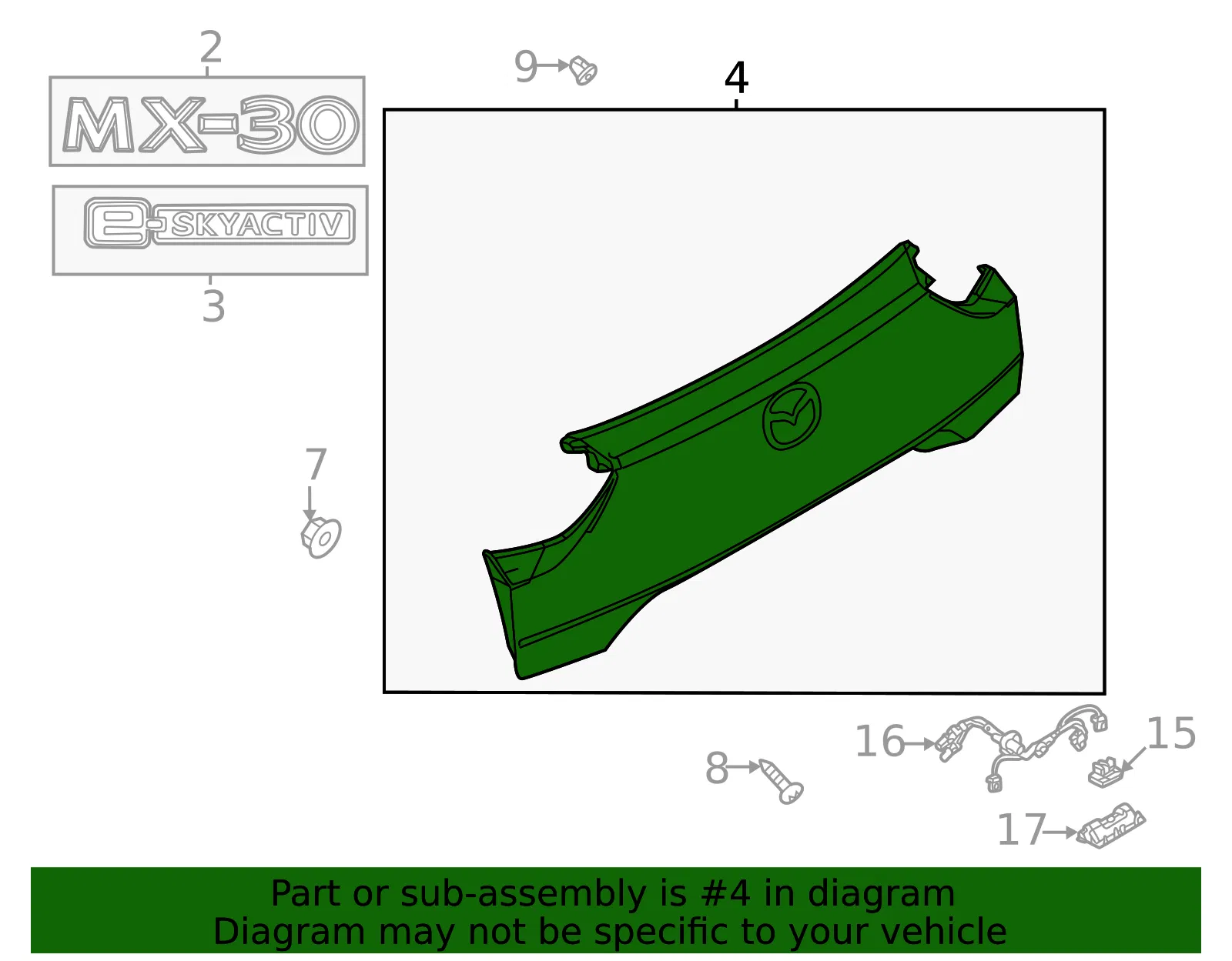 Finish Panel - Mazda (DN4F-50-850A-2M) - view 2