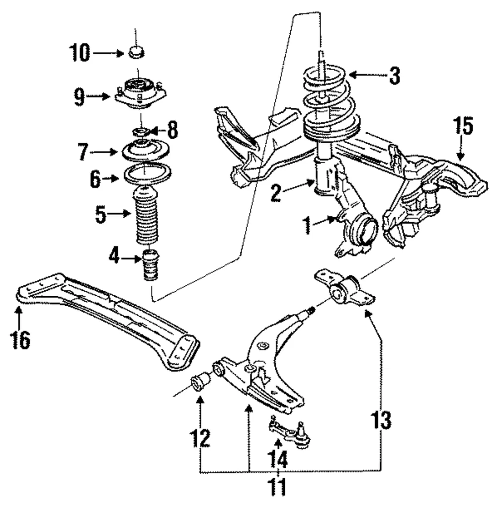 Damper Rt Frt - Passenger Side (RH) - Mazda (E026-34-700D)