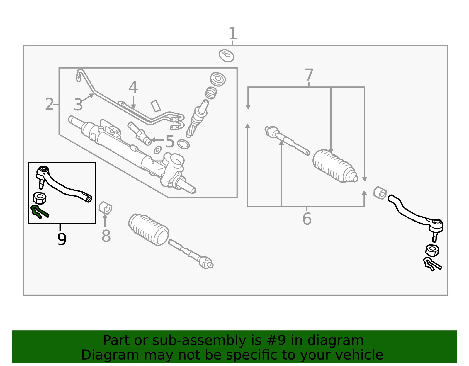 Socket-Kit Side Rod Outer - Nissan (E8C20-1JA0PNW) - view 2
